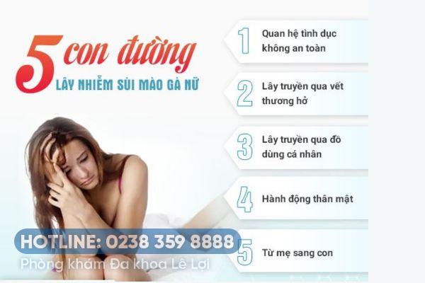 Những nguyên nhân lây bệnh sùi mào gà ở nữ